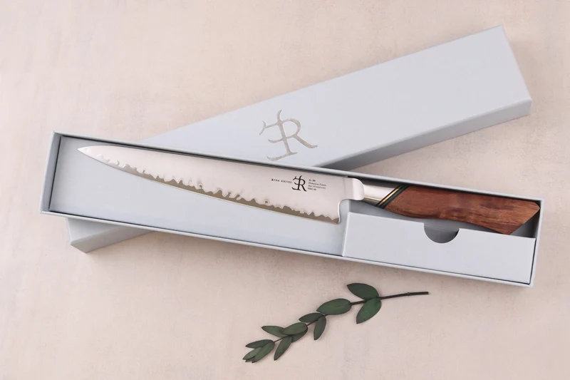 Couteau à découper 20,5cm Ryda Knives A-30 San Maï et manche en noyer