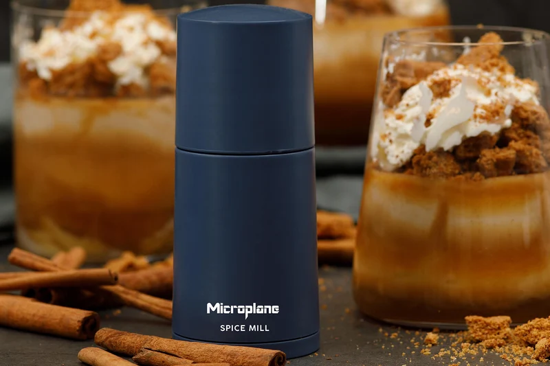 Moulin à épices Microplane 2-en-1 Bleu Denim