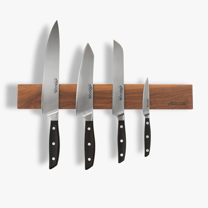 Soporte magnético para cuchillos Arcos en madera de nogal 45 cm
