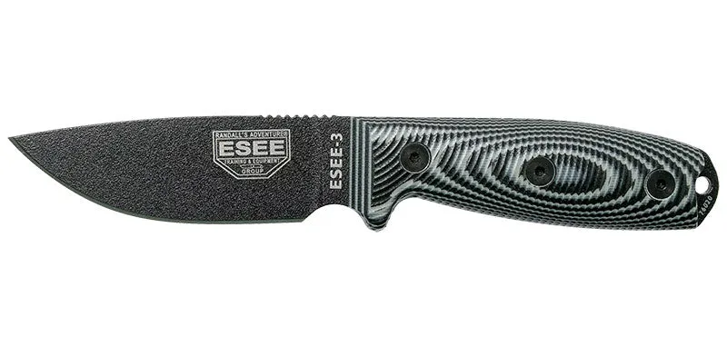 Couteau ESEE-3 Gris/Noir ESEE