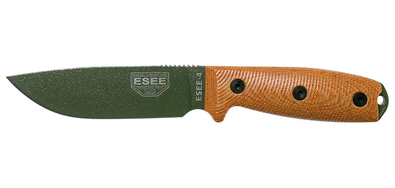 Couteau ESEE-4 Lame Verte Marron ESEE