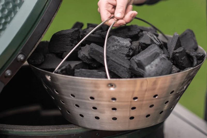 Panier à charbon en acier inoxydable pour Big Green Egg MiniMax