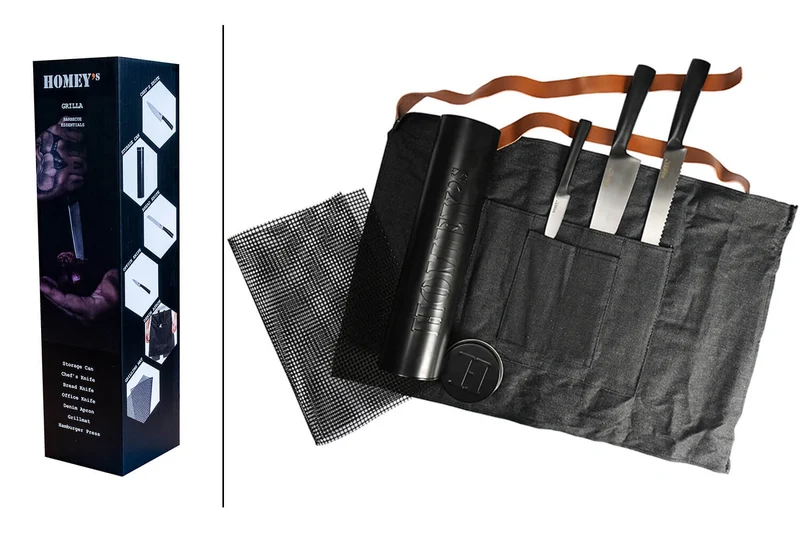 Coffret cadeau barbecue Homey's Grilla 5 ustensiles
