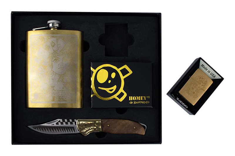 Coffret cadeau outdoor Homey's by Schiffmacher Man's Ruin 4 pièces