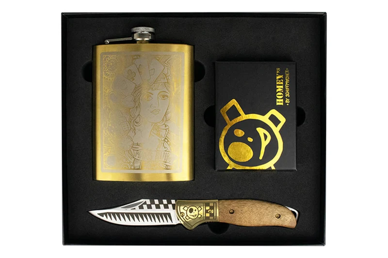 Coffret cadeau outdoor Homey's by Schiffmacher Man's Ruin 3 pièces