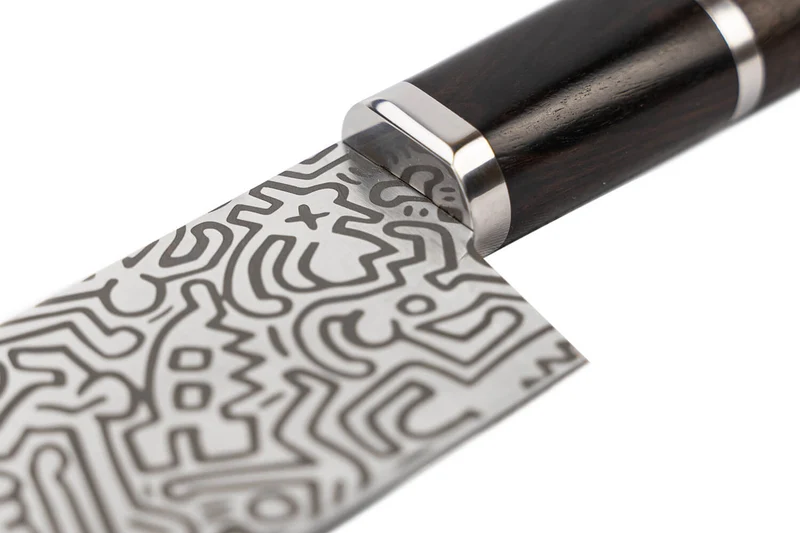 Coffret Homey's Keith Haring couteau de chef 21cm et baguettes Saibashi 30cm