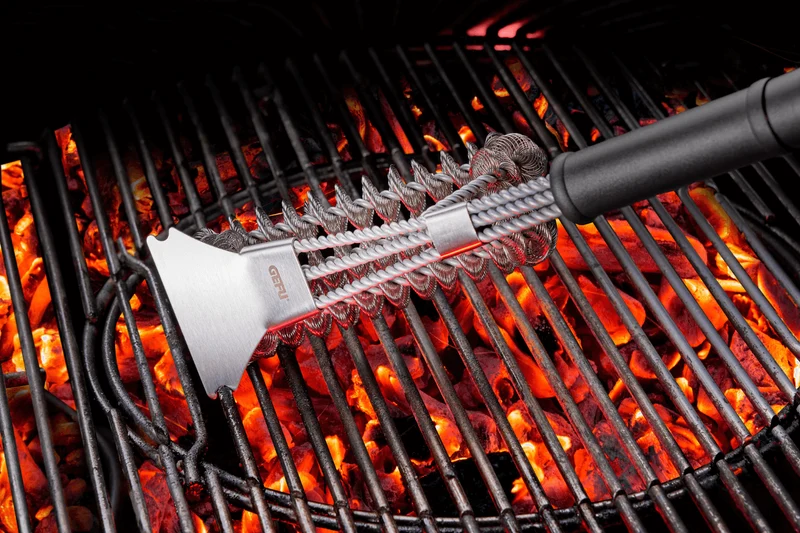Brosse à gril BBQ Gefu sans poils en fils d'acier