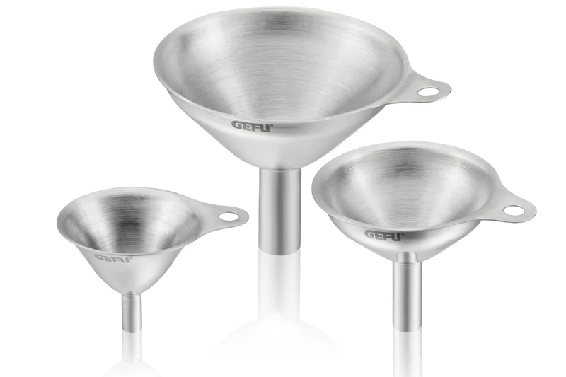 Set de 3 entonnoirs Gefu Versare mini en acier inoxydable