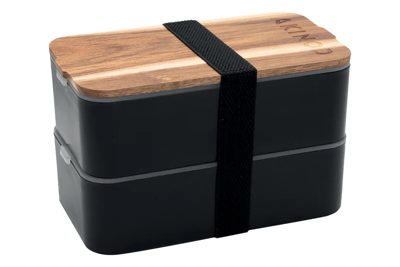 Sac isotherme Akinod 11:58 gris chiné + Bento noir 1,4L
