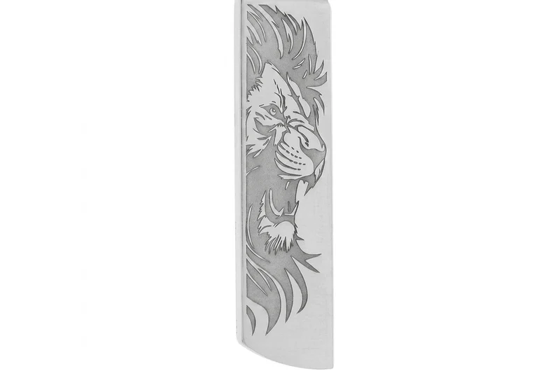 Couteau pliant Le Fidèle 20/20 en ébène 10,8cm lame décor lion