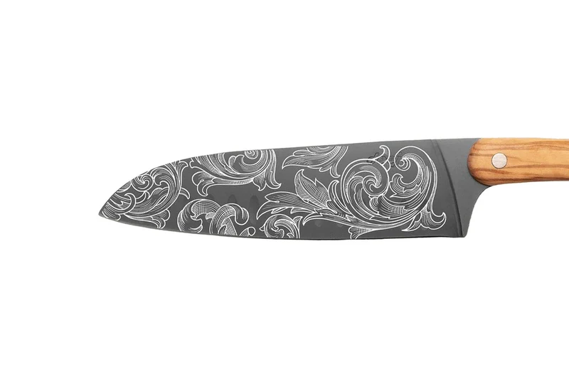 Couteau sankai Deejo Floréal 17cm manche en bois d'olivier
