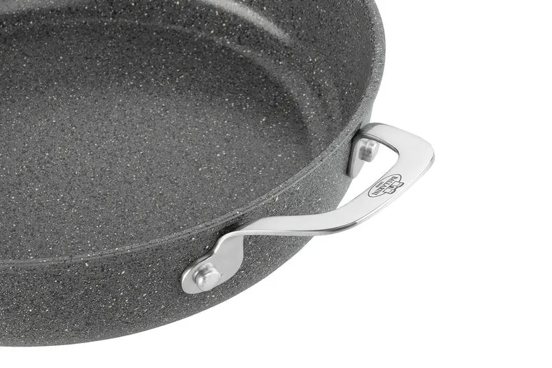 Sauteuse antiadhésive Ballarini Salina 28cm revêtement céramique 2 poignées et couvercle en verre