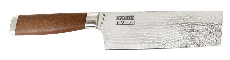 Couteau Nakiri Chroma Dorimu Pure Damascus 16.5cm acier japonais 64 couches