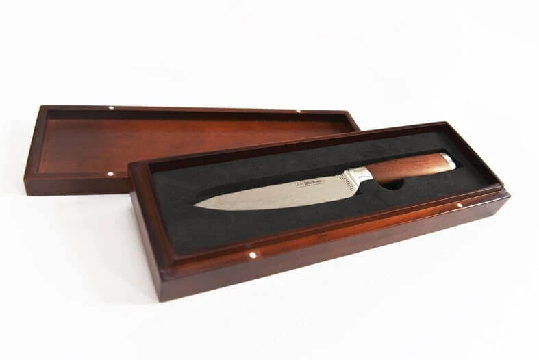 Couteau Santoku Chroma Dorimu Pure Damascus 17.5cm acier japonais 64 couches