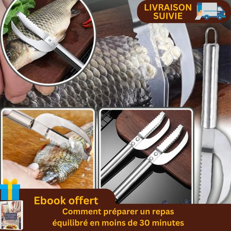 couteau écailleur à poisson™｜ fish scaling knife
