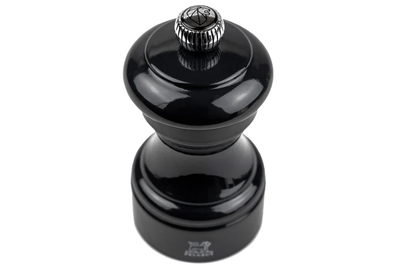 Moulin à poivre manuel Peugeot Bistro en bois de hêtre laqué noir 10cm