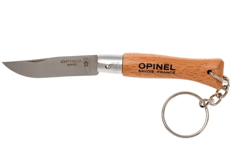 Couteau pliant Opinel Tradition Inox Porte-clés n°04 lame 5cm manche hêtre