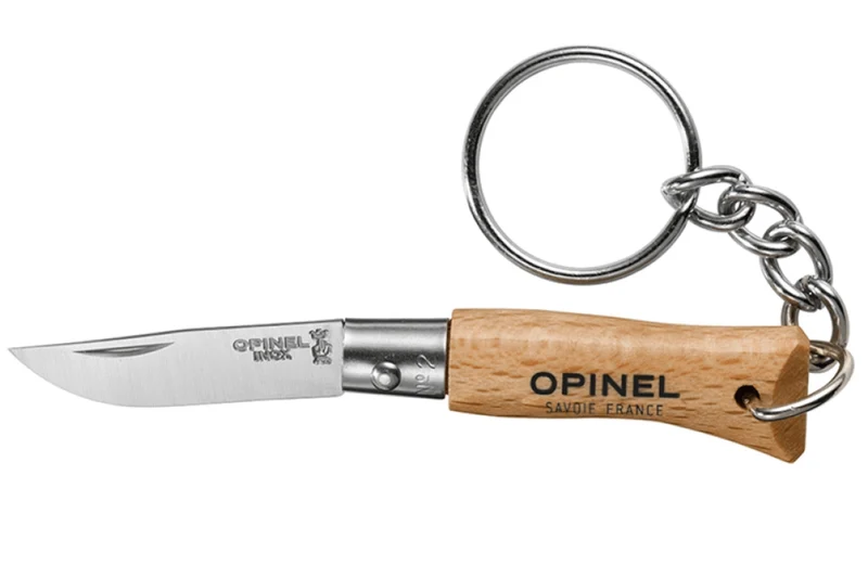 Couteau pliant Opinel Tradition Inox Porte-clés n°02 lame 3,5cm manche hêtre