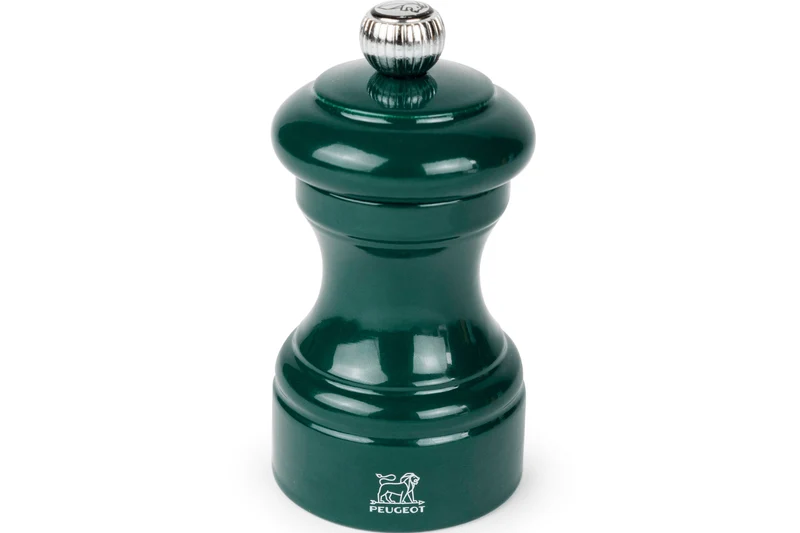 Moulin à poivre manuel Peugeot Bistro en bois de hêtre laqué vert forêt 10cm