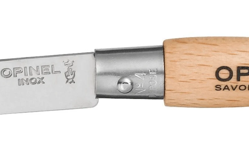 Couteau pliant Opinel Tradition Inox n°04 lame 5cm manche hêtre