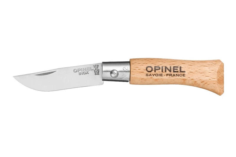 Couteau pliant Opinel Tradition Inox n°02 lame 3,5cm manche hêtre