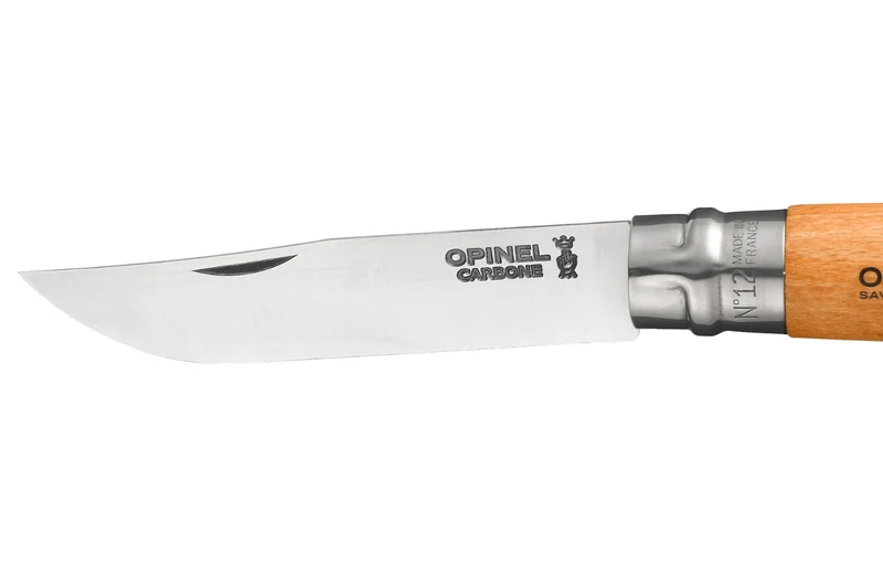 Couteau pliant Opinel Tradition Carbone n°12 lame 12cm manche hêtre
