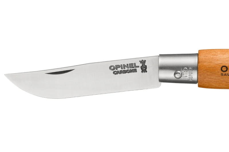 Couteau pliant Opinel Tradition Carbone n°05 lame 6cm manche hêtre