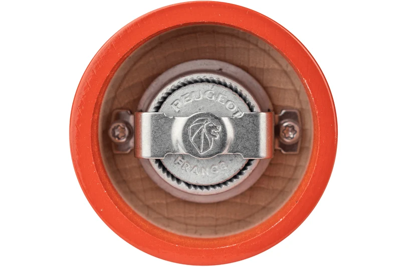 Moulin à poivre manuel Peugeot Bistro en bois de hêtre laqué terracotta 10cm