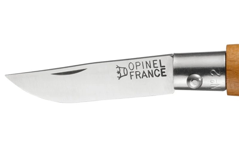 Couteau pliant Opinel Tradition Carbone n°02 lame 3,5cm manche hêtre