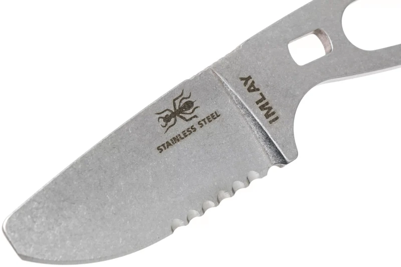 Couteau Esee Imlay ESEE-IMLAY lame semi-dentée 6,2cm manche ajouré inox + étui noir