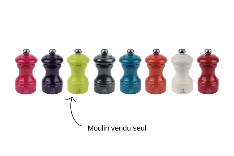Moulin à sel sec manuel Peugeot Bistro en bois laqué pistache 10cm