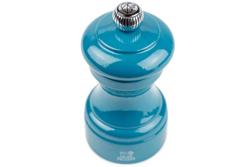 Moulin à sel sec manuel Peugeot Bistro en bois laqué bleu pacifique 10cm