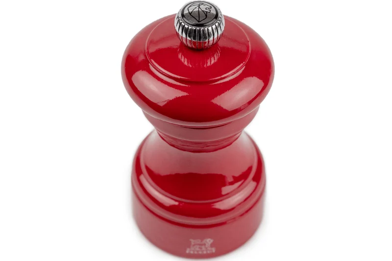 Moulin à sel sec manuel Peugeot Bistro en bois laqué rouge passion 10cm