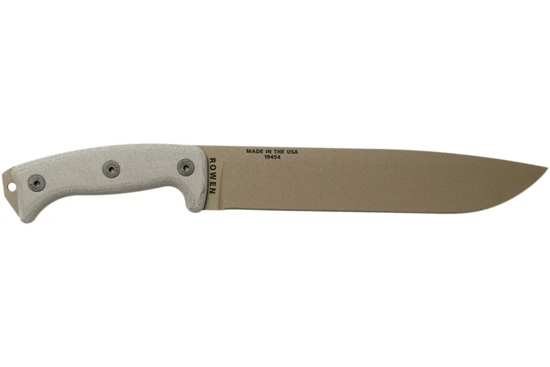 Machette Esee Junglas JUNGLAS-DE-E lame acier carbone Dark Earth 26,5cm manche micarta gris + étui