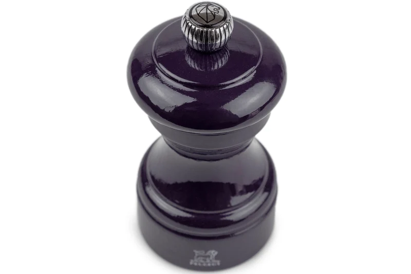 Moulin à poivre manuel Peugeot Bistro en bois de hêtre laqué aubergine 10cm