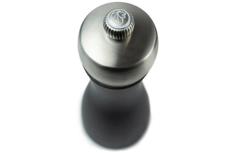Moulin à sel sec manuel Peugeot Fidji en bois de hêtre et inox collection graphite 15cm