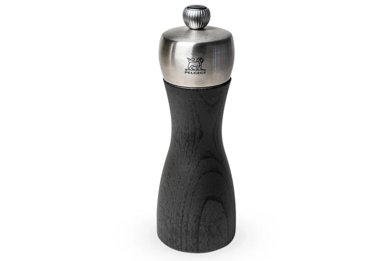 Moulin à poivre manuel Peugeot Fidji en bois de hêtre et inox collection graphite 15cm
