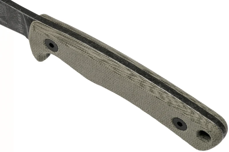 Couteau Esee Ashley Game ESEE-AGK lame acier carbone noir 9,1cm manche micarta gris + étui cuir
