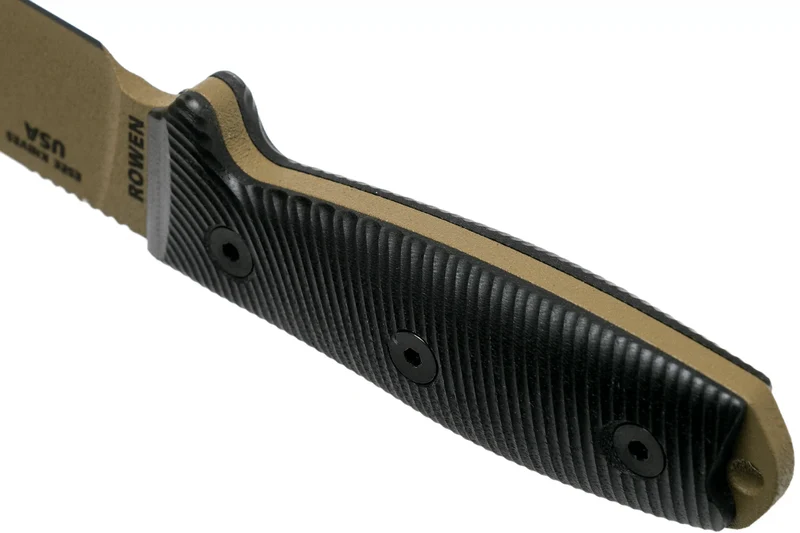 Couteau Esee 4 4PDE-001 lame acier carbone dark earth 11,6cm manche G10 noir + étui