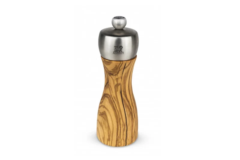 Moulin à poivre manuel Peugeot Fidji en bois d'olivier et inox