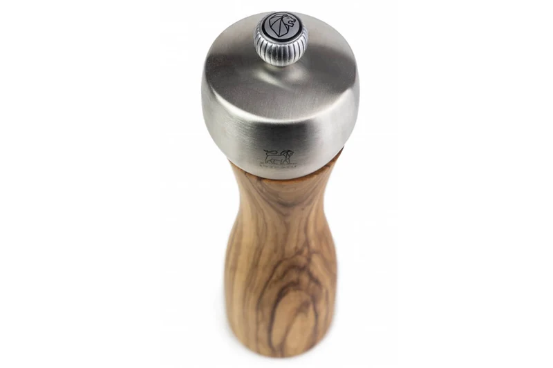 Moulin à poivre manuel Peugeot Fidji en bois d'olivier et inox