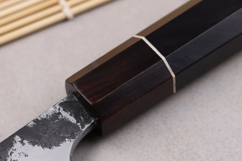 Couteau d'office 9cm japonais artisanal Naoki Mazaki WS2 Black Nashiji