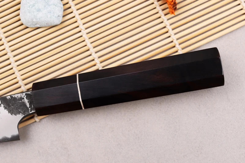 Couteau d'office 9cm japonais artisanal Naoki Mazaki WS2 Black Nashiji