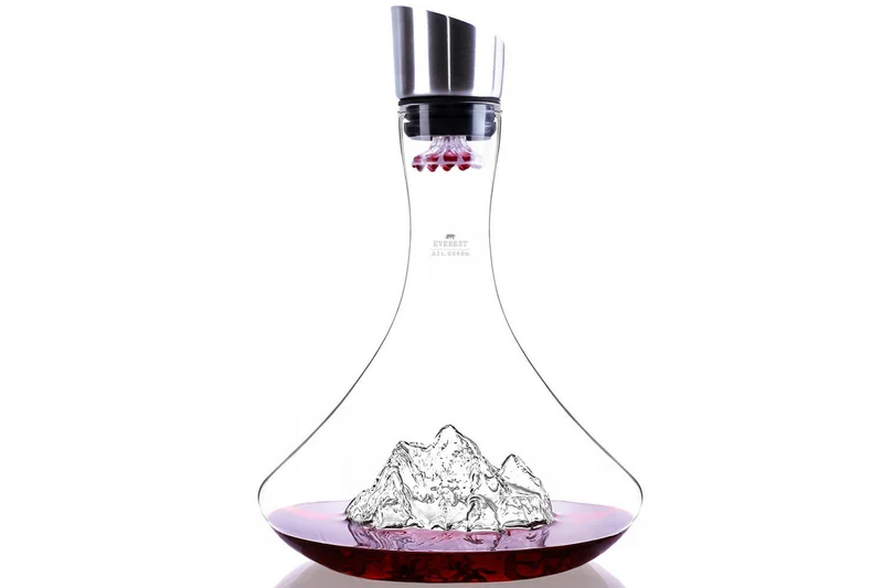 Carafe à vin Alaskan Maker Topographic Mont Everest en verre cristallin