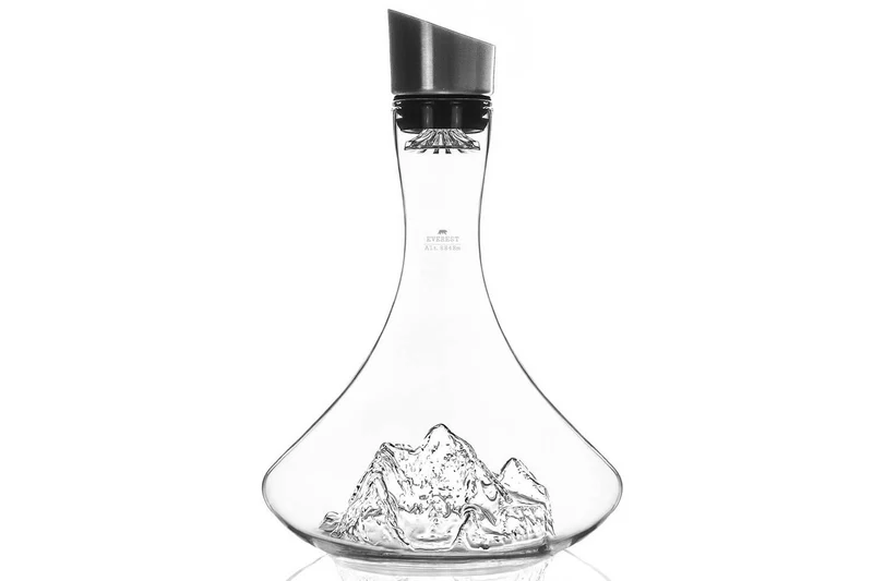 Carafe à vin Alaskan Maker Topographic Mont Everest en verre cristallin