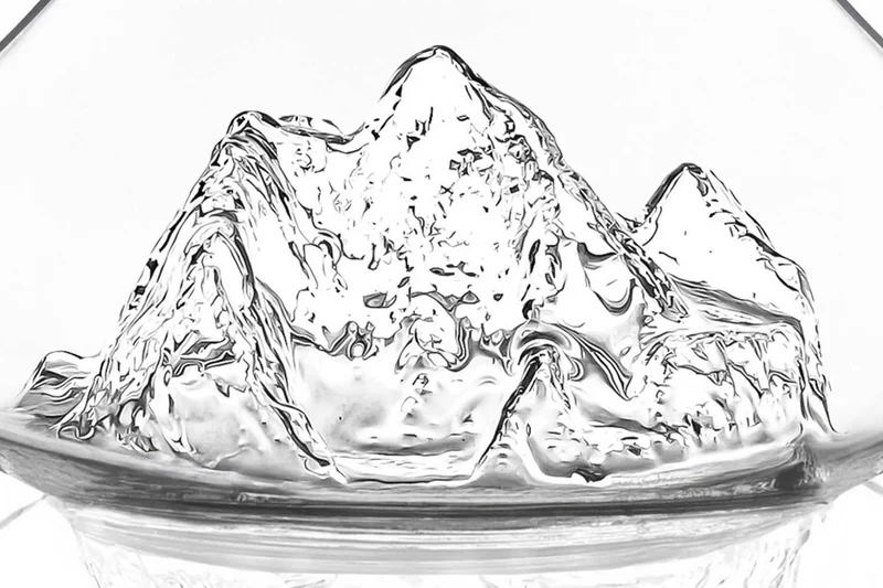 Carafe à vin Alaskan Maker Topographic Mont Everest en verre cristallin