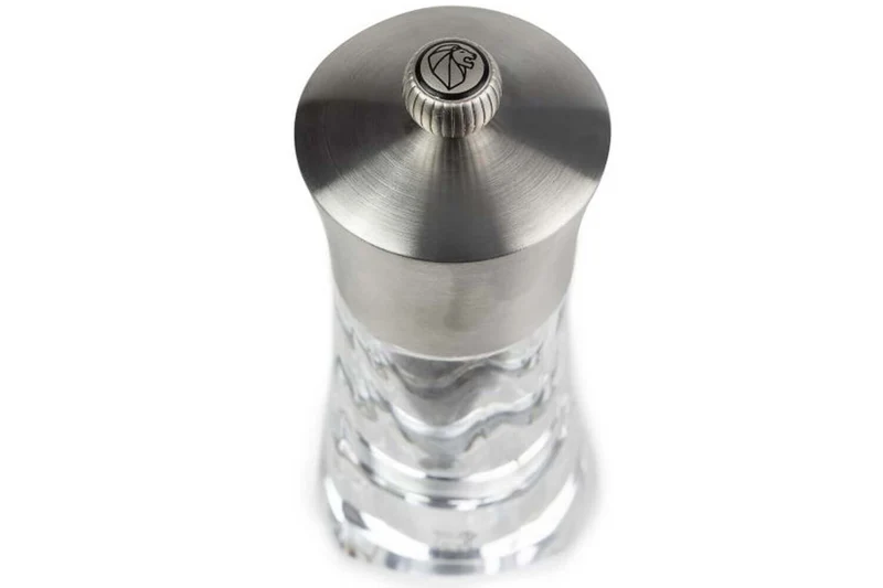 Moulin à poivre manuel Peugeot Ouessant en inox et acrylique 14cm