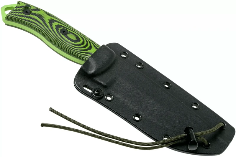 Couteau Esee 5 5PVG-007 lame carbone 13,2cm manche G10 vert et noir + étui