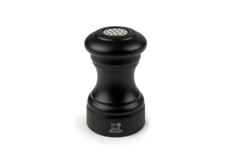 Salière Peugeot Bistro en bois de hêtre noir mat 9cm