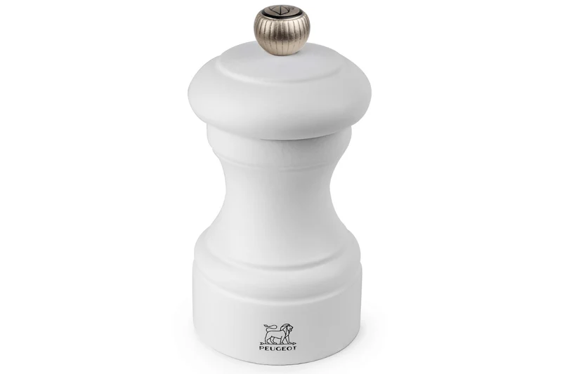 Moulin à poivre manuel Peugeot Bistro en bois de hêtre blanc mat 10cm